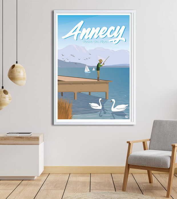 Affiche lac Annecy