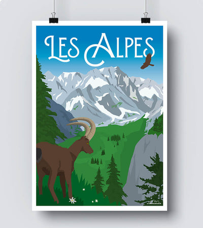 Affiche les Alpes