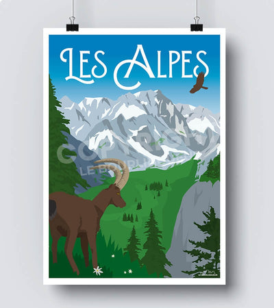 Affiche les Alpes