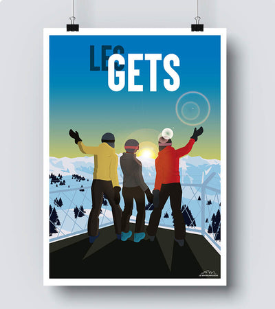 Affiche Les Gets 30X40 Poster
