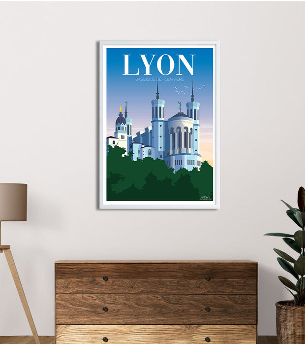 Affiche Lyon Notre Dame de Fourvière