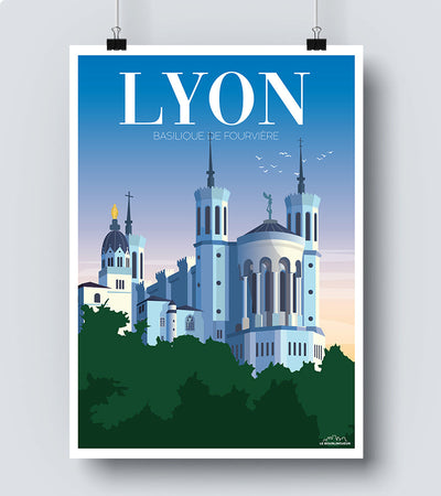 Affiche Lyon Notre Dame de Fourvière