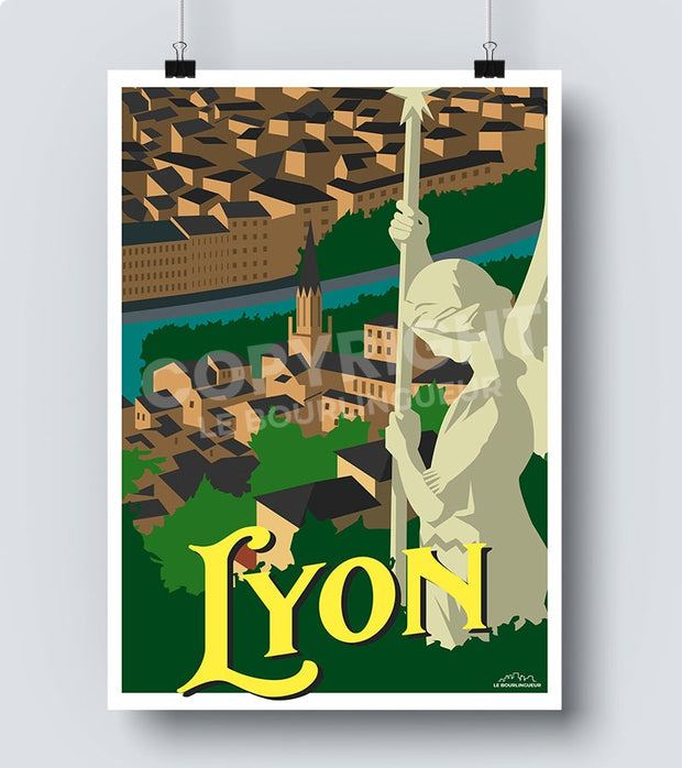Affiche Lyon vintage