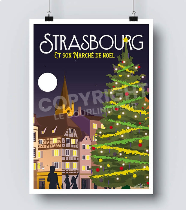 Affiche marché de Noël de Strasbourg