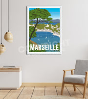 Affiche Marseille les calanques