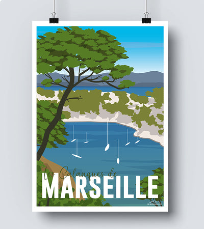 Affiche Les Calanques de Marseille