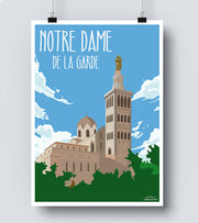 Affiche Marseille Notre-Dame de la Garde
