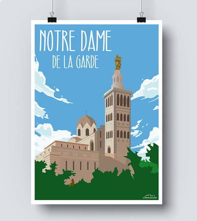 Affiche Marseille Notre-Dame de la Garde