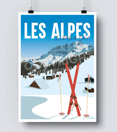 Affiche montagne Alpes