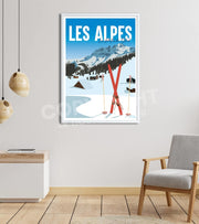 Affiche montagne Alpes
