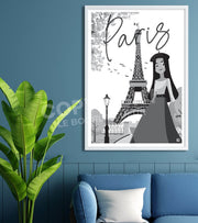Affiche Paris noir et blanc
