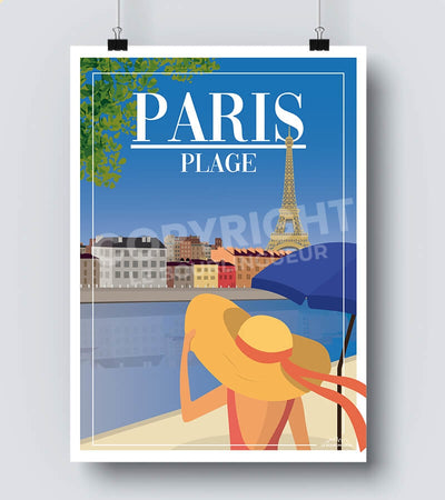 Affiche Paris plage