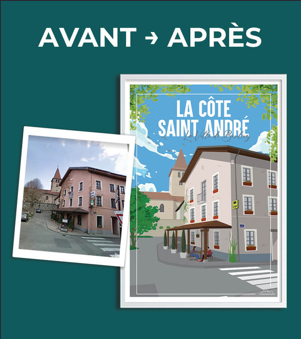 Affiche personnalisée la Côte Saint André