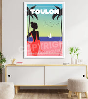 Affiche plage de Toulon