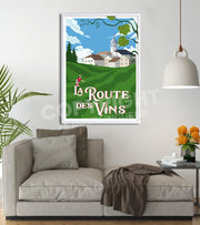 affiche Alsace "Route des Vins"