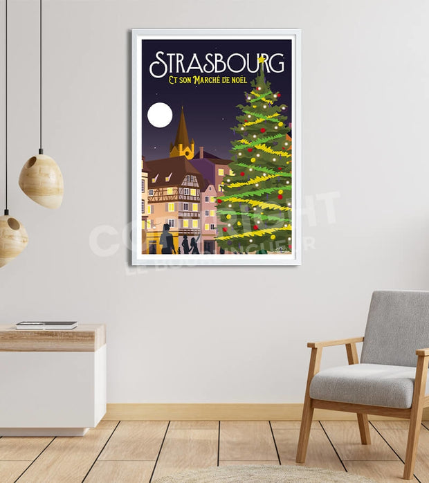 Affiche Strasbourg : Capitale de Noël