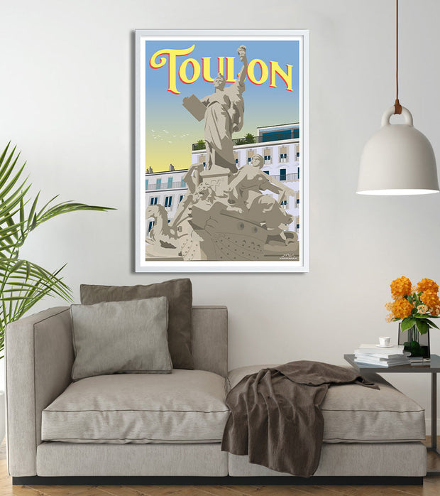 Affiche Toulon fontaine de la Fédération