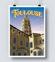 Affiche Toulouse basilique Saint-Sernin