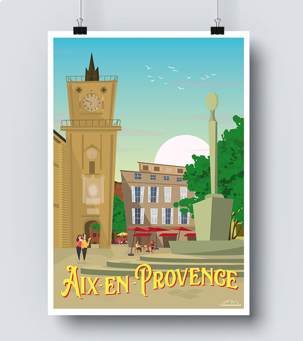 Affiche vintage Aix-en-Provence