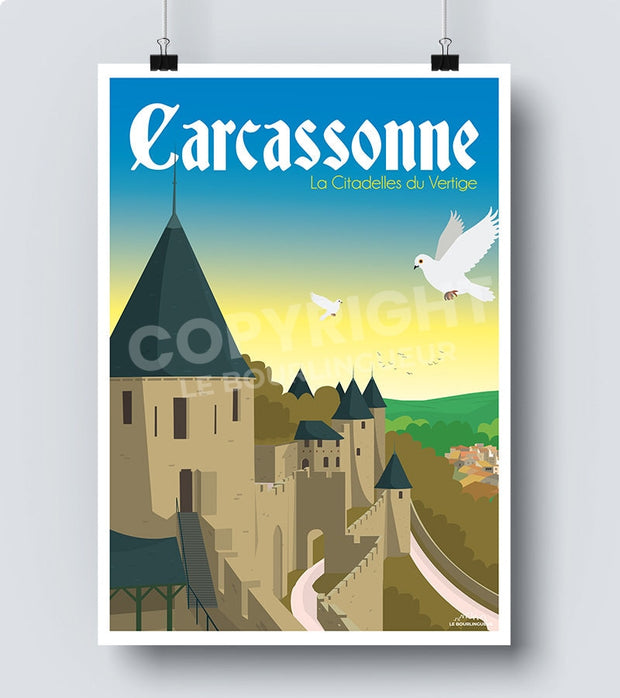 Affiche vintage Carcassonne