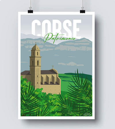 Affiche vintage Corse