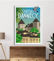 Affiche vintage Annecy le château 