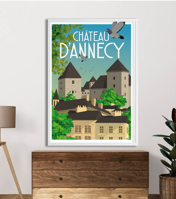 Affiche vintage Annecy le château 