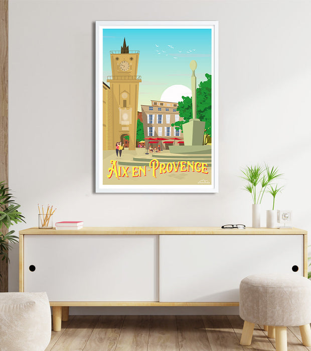 Affiche vintage Aix en Provence