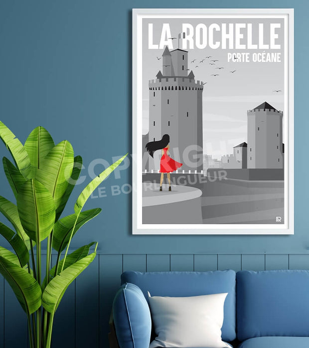 Affiche vintage la Rochelle