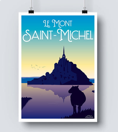 Affiche vintage Mont-Saint-Michel