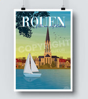 Affiche vintage Rouen