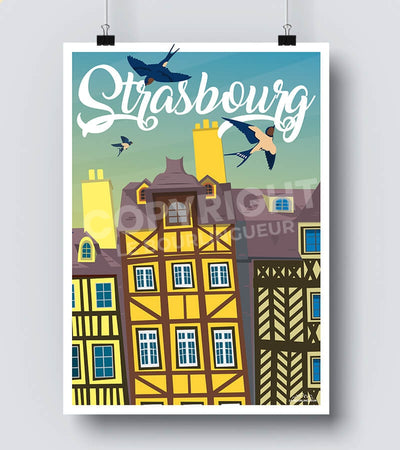 Affiche Vintage Strasbourg