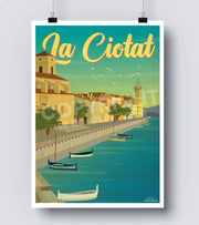 Affiche vintage du port de la Ciotat