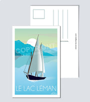 Carte Postale du lac leman