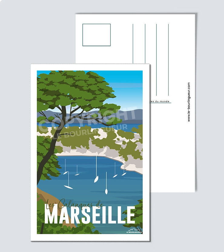 Carte Postale Marseille les calanques