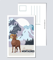 Carte postale J'aime mes montagnes