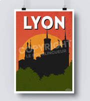 Lyon Affiche notre Dame de Fourvière