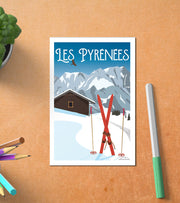 Carte Postale Ski Dans Les Pyrénées