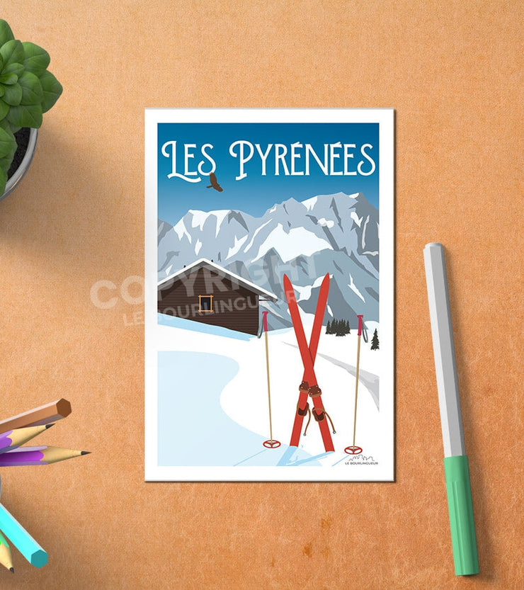 Carte Postale Ski Dans Les Pyrénées