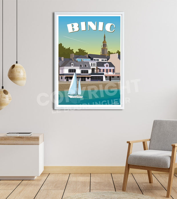 Poster vintage Binic breton 