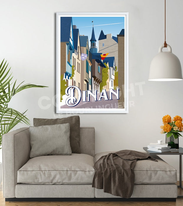 Poster vintage breton Dinan