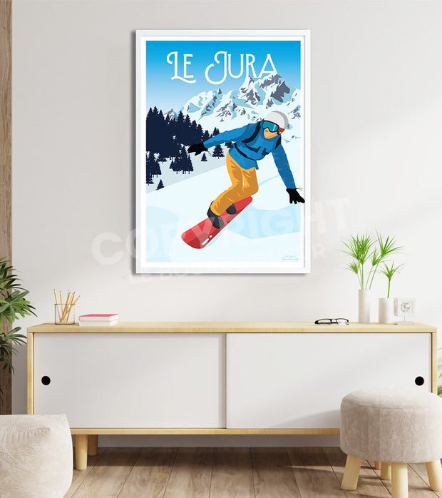 Affiche ski au Jura