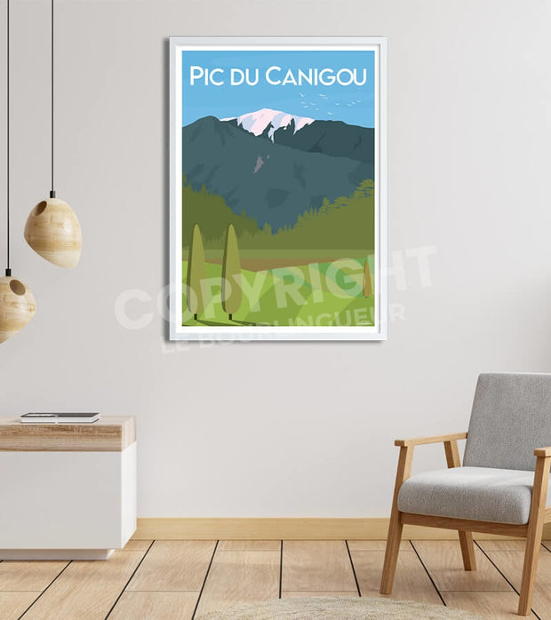 Poster vintage Canigou pyrénées
