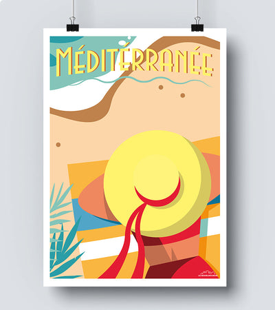 Affiche mer mediterranée