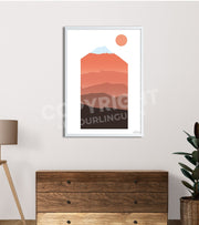 poster minimaliste montagne chine mont Fuji