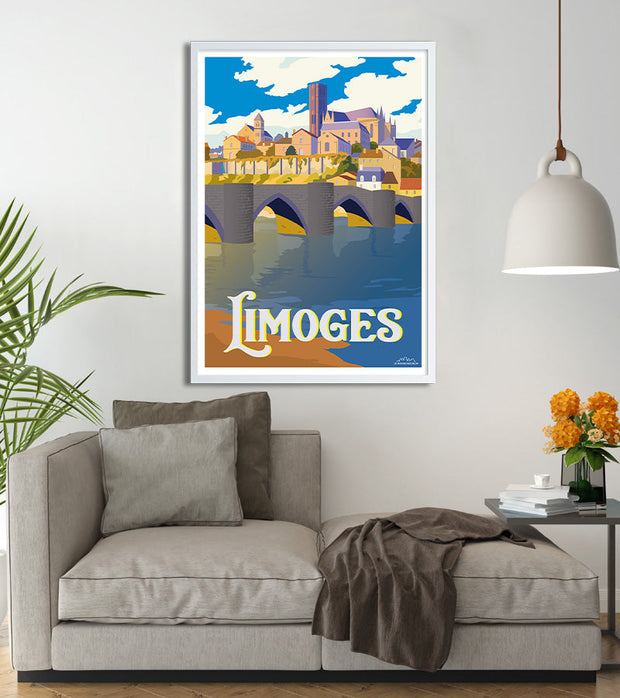Affiche Vintage Limoges Poster