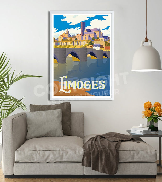 Affiche Vintage Limoges Poster