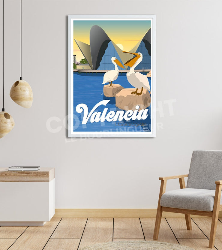 poster vintage espagne Valence spain 