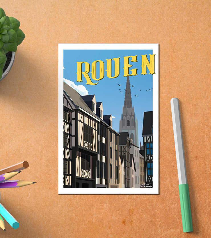Carte Postale Vintage Rouen